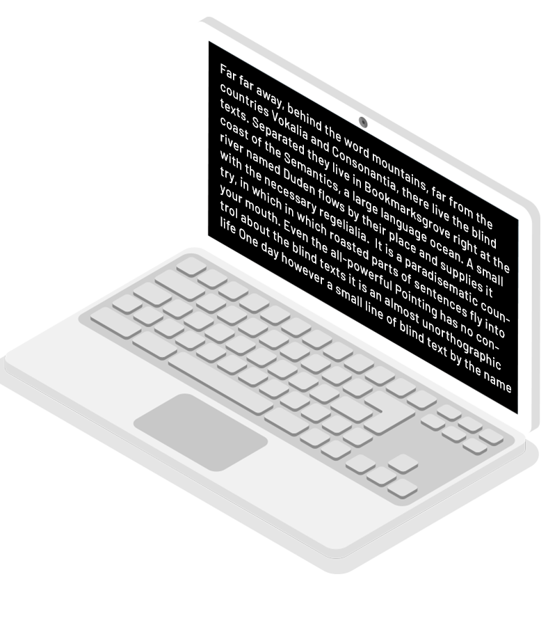 Laptop with subtitles