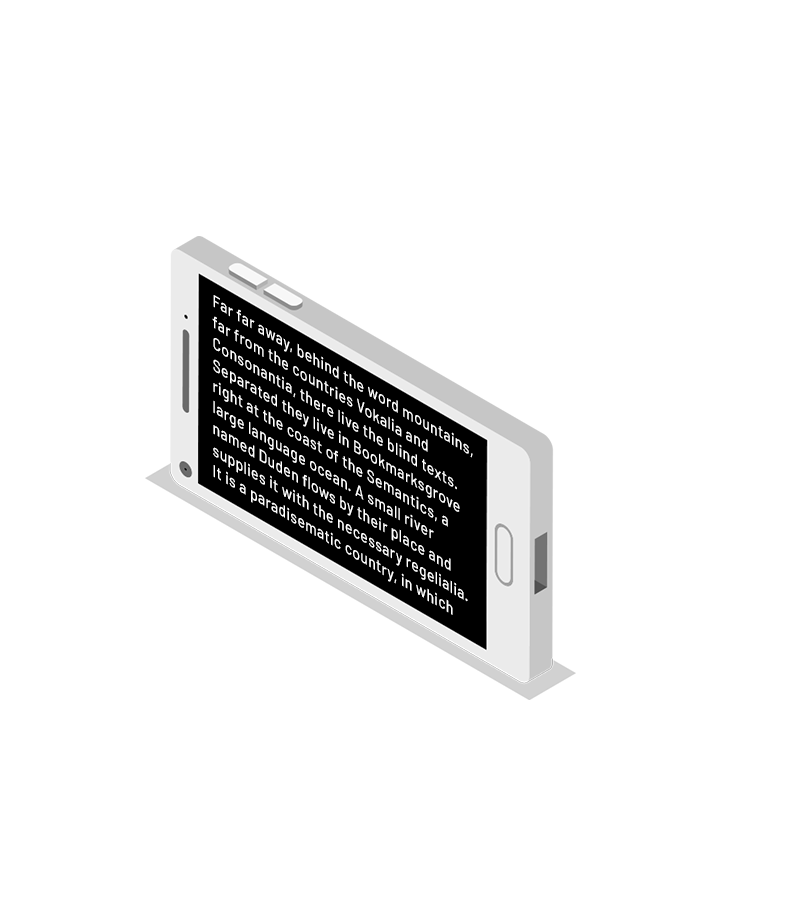 Smartphone with subtitles